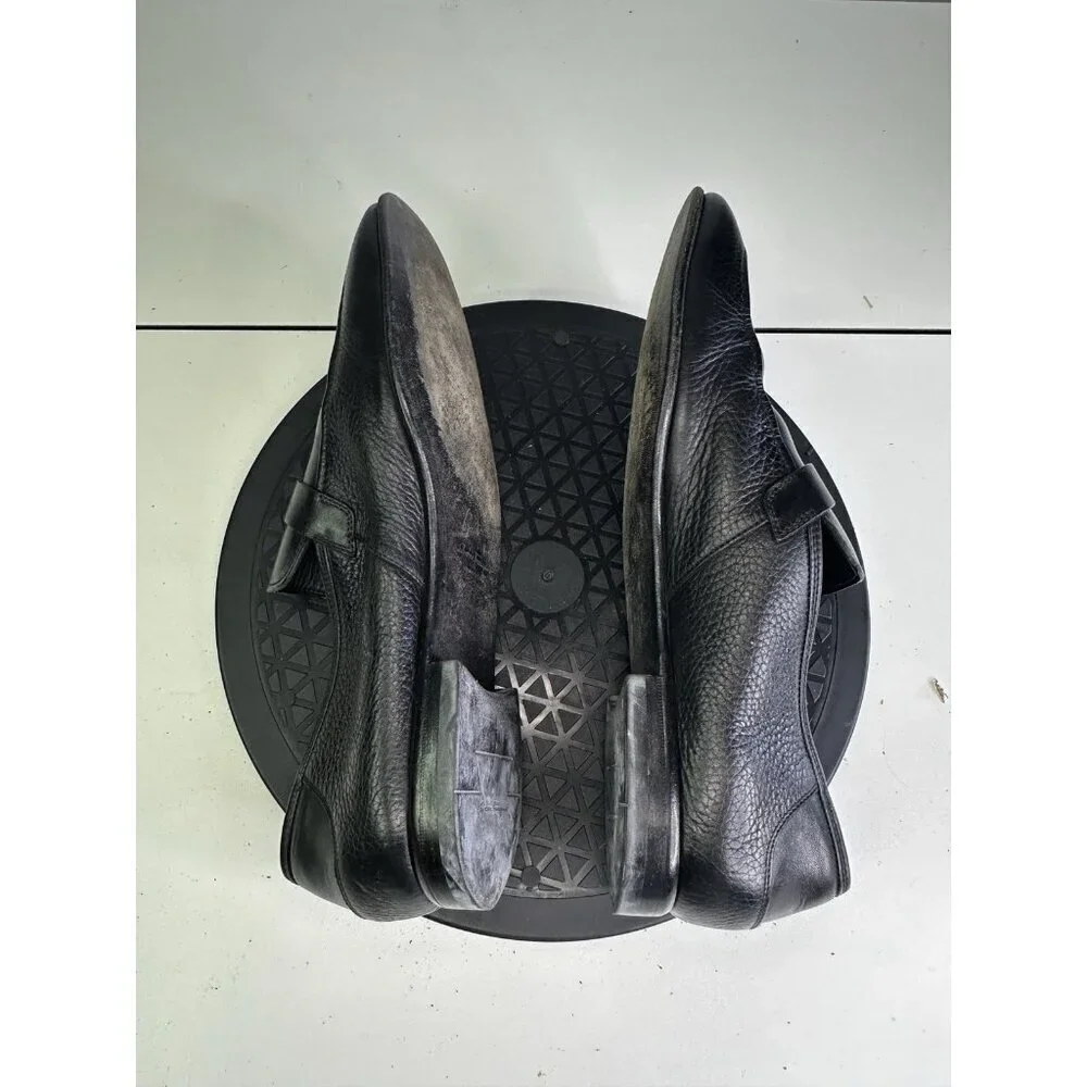Salvatore Ferragamo Mens Horse Bit Loafers Size 7.5 EE Black Leather